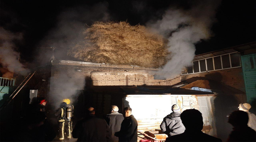 آتش سوزی کارخانه تولیدی لوازم خانگی گاز سوز در کوجوار
